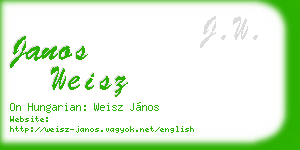 janos weisz business card