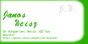 janos weisz business card